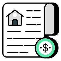 A unique design icon of property paper