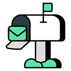 Trendy vector design of letterbox