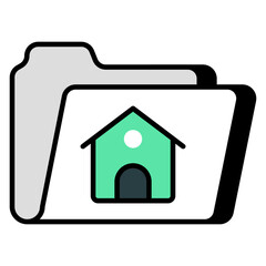 An icon design of property folder