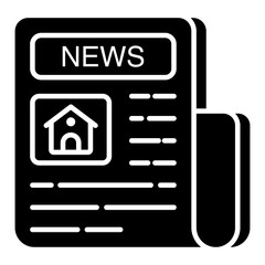 Modern design icon of estate news