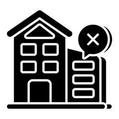 Modern design icon of wrong building