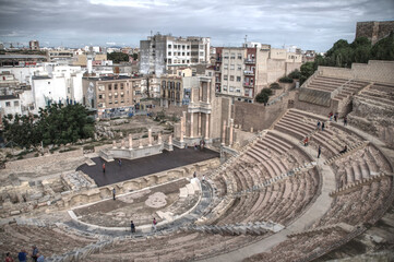 Obraz premium ancient roman amphitheater in pula country