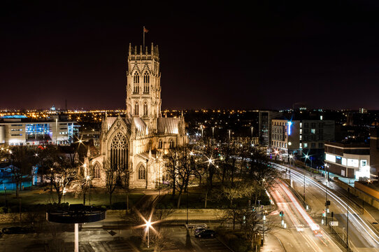 view of the cathedral of st geoarge doncaster