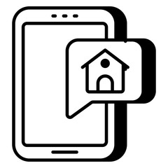 Modern design icon of property chat