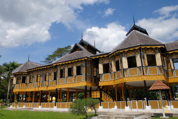 The Old Malay Royal Palace made in traditional bamboo technique is now a heritage museum in Kuala Kangsar, Perak, Malaysia.  
