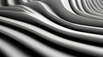 Obraz premium Black & White muscular fiber, Abstract 3D Geometrical background. Generative IA.