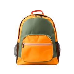 School backpack isolated. Illustration AI Generative.