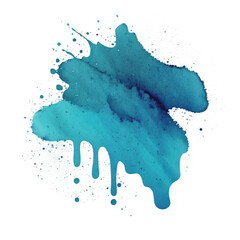 Blue paint splash. Illustration AI Generative.
