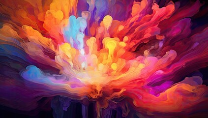 fractal image of a colorful swirling shape Generative AI