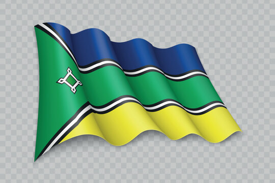 3D Realistic waving Flag of Amapa is a state of Brazil