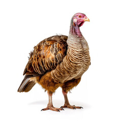 Turkey bird isolated. Illustration AI Generative.