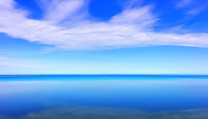 Fototapeta na wymiar Generative AI blue sky and sea