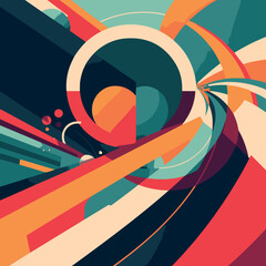 vector illustration, wallpaper with modern abstract shapes