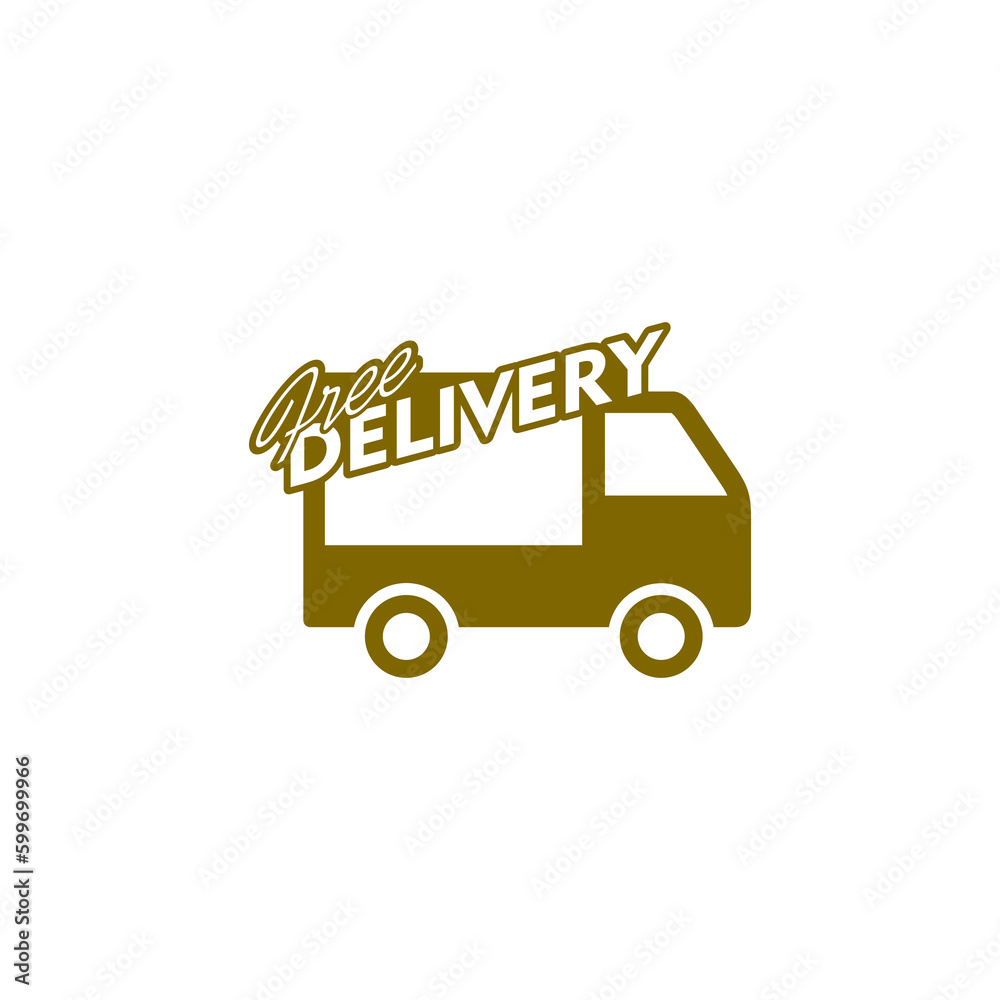 Canvas Prints Logistics delivery truck icon isolated on transparent background