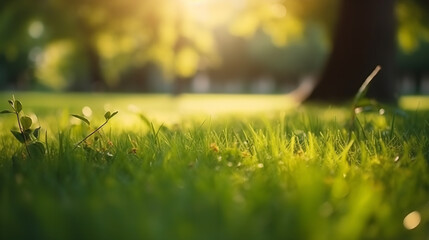green grass and sun