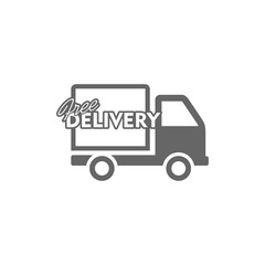 Logistics delivery truck icon isolated on transparent background