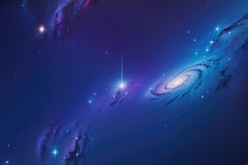 Fototapeta premium Universe filled with stars, nebula and galaxy, generative ai background