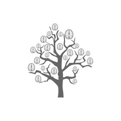 Obraz premium Brain tree logo isolated on transparent background