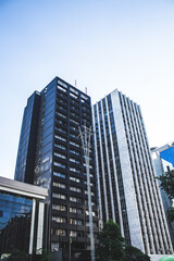 Obraz na płótnie Canvas skyscrapers in downtown city