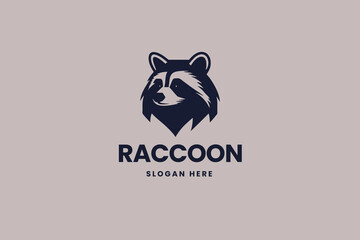 raccoon logo - obrazy, fototapety, plakaty