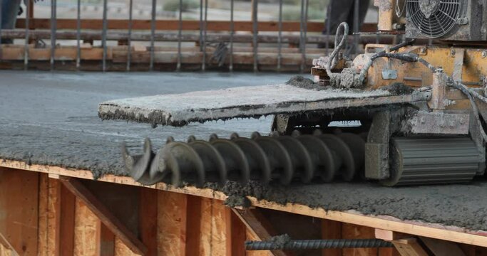 Construction Bidwell Smooths Concrete