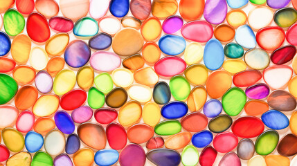 Fototapeta na wymiar Small colored sea pebbles, gravel. Background. Textures. Generative AI