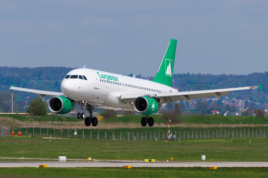 Carpatair  Airbus A319-100 airplane - STR, Germany; 27 April 2023