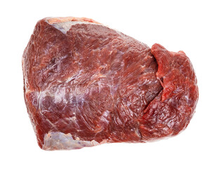 raw meat - beef shoulder clod isolated on white background