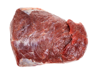 raw meat - beef shoulder clod isolated on white background