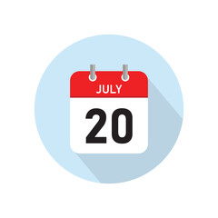 July 20 Concept Design. Vector Illustration.