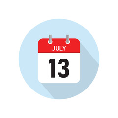 July 13 Concept Design. Vector Illustration.