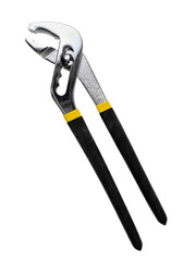 adjustable pipe wrench isolated on white background