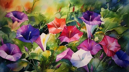 Morning Glory Serenade: Painting the Symphony of Colors