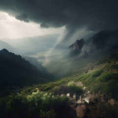 Obraz premium fog in the mountains