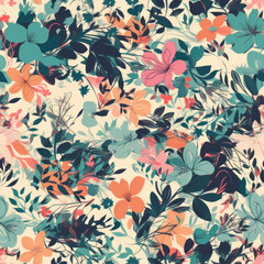 scattered seamless floral pattern
