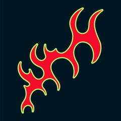 Unleash the Heat A Vibrant Flames Vector Collection for Apparel and Print Design