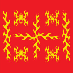 Unleash the Heat A Vibrant Flames Vector Collection for Apparel and Print Design