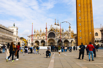 Obraz premium Piazza Marco Polo in Venice, Italy