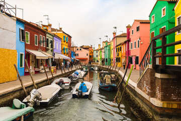 Obraz na płótnie Canvas Venice, Burano, Murano streets and canals