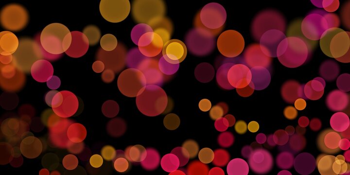 Abstract colorful bubbles. Holiday soft background with color circles. Christmas background. Festive abstract background with bokeh with unfocused lights and stars.
