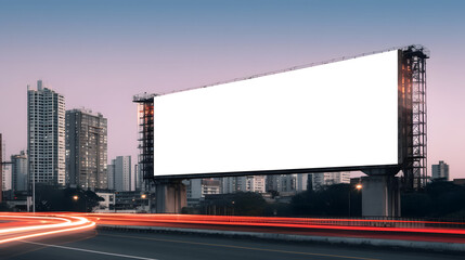Fototapeta na wymiar mockup for billboard, billboard application, generated by ai