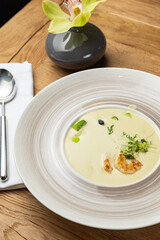 delicious soup on the table
