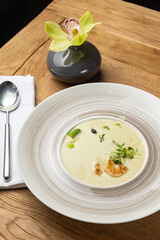 delicious soup on the table
