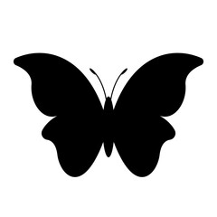 butterfly silhouette icon flat vector illustration logo clipart