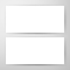 Fototapeta na wymiar Two Horizontal Banners Mockup. Vector Illustration of Brand Identity Leaflet Design for Business Presentation.