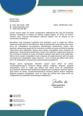 Professional and modern corporate letterhead template