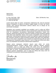 Professional and modern corporate letterhead template