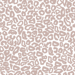 Leopard seamless pattern in pastel brown color.