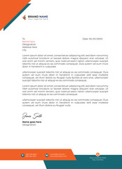 Professional and modern corporate letterhead template
