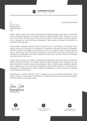 Professional and modern corporate letterhead template